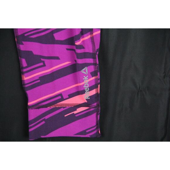 Reebok PW3R Leggings Women's Small Compression Fit Capri Pants Purple PLayDry - Picture 3 of 9